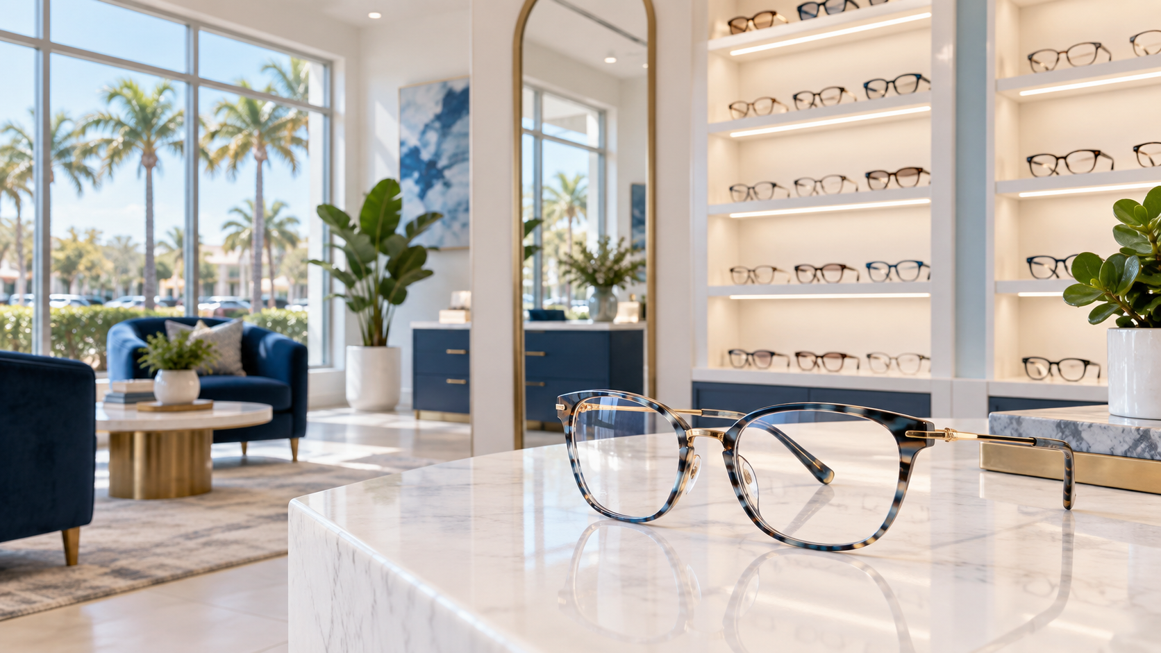Eyeglass frames at Optical Eyeworks in Coral Springs
